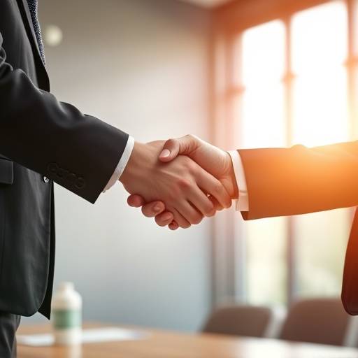 Persone che si stringono la mano in segno di accordo e collaborazione.