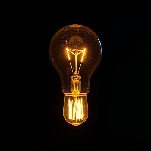 Una lampadina accesa che simboleggia un'idea brillante.